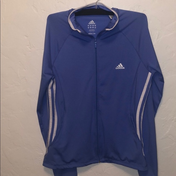 Women’s Adidas Full-zip Jacket Purple Blue Medium - Picture 4 of 6